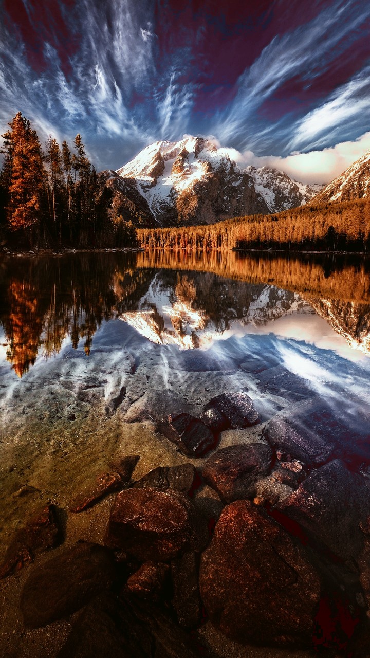 Snow mountain Landscape..