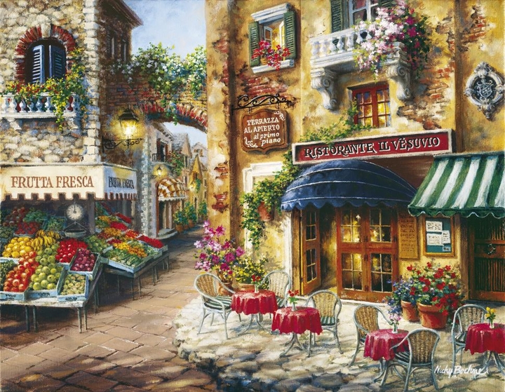 ristorante ilustrace Vesuvo
