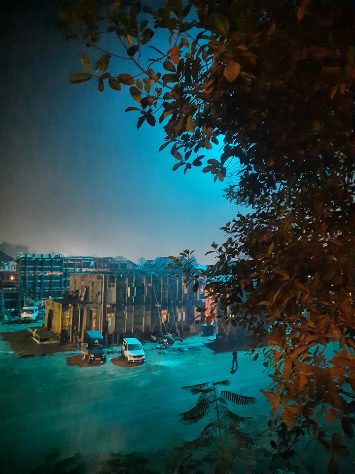 bluelight at night