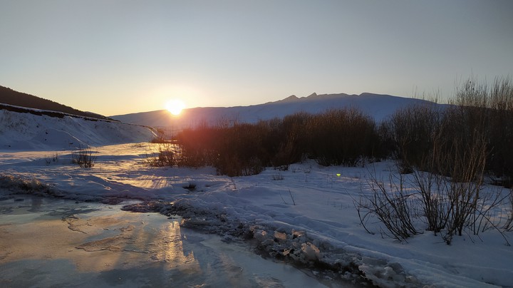 winter sunset