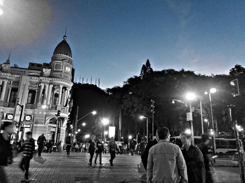 City on late afternoon