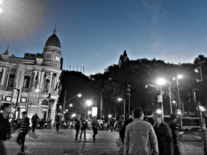 City on late afternoon
