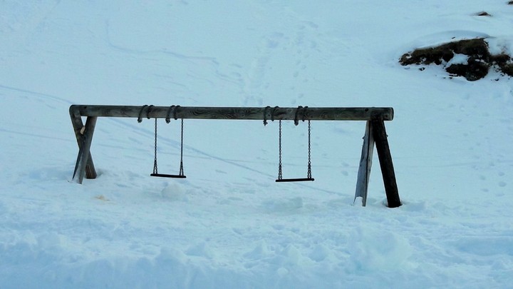 Schnee Schaukel