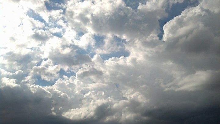 sunny day with clouds