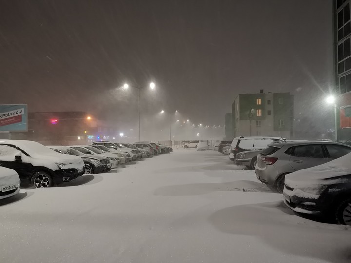 snowy night