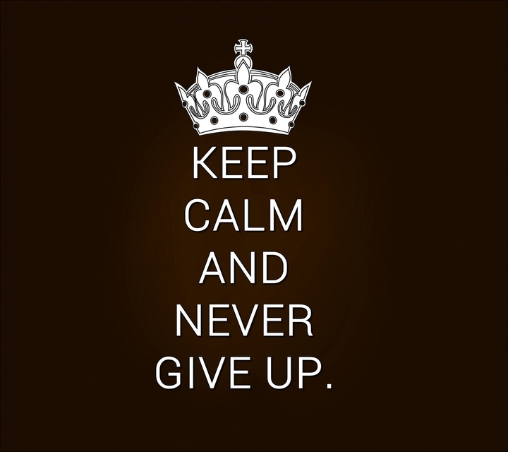 Never give up