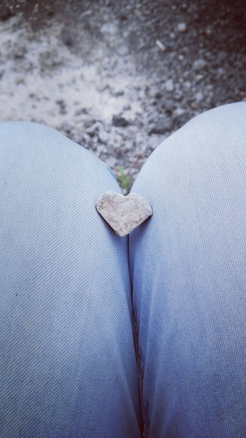 Heart shaped rock