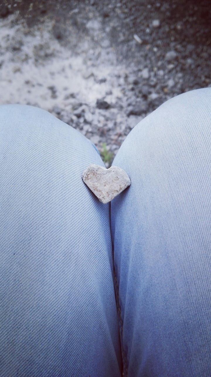Heart shaped rock