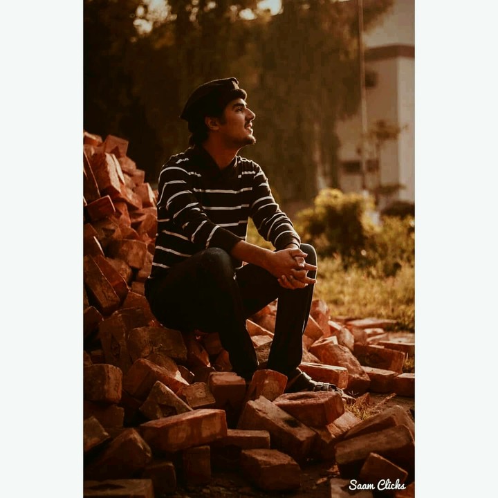 boy and bricks