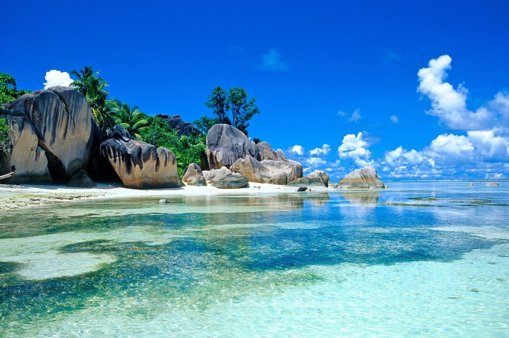 Tropical rocky beach in ultra HD