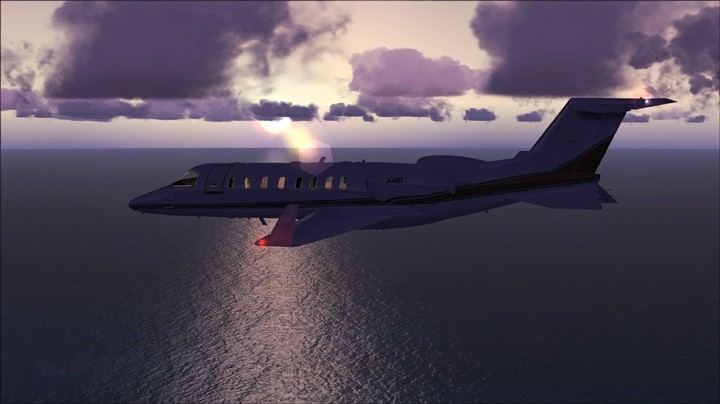 Flight on Sunrise horizon