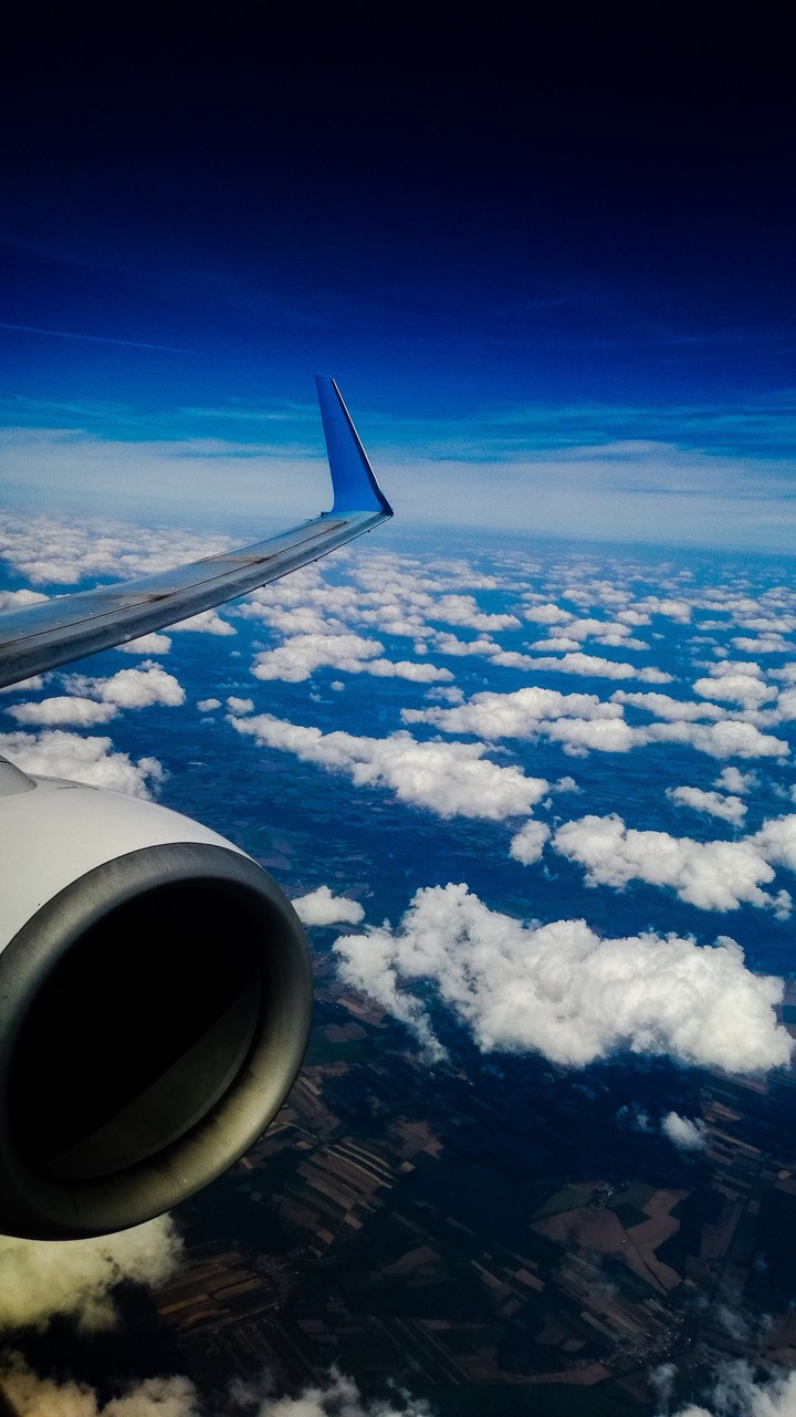 plane and clouds