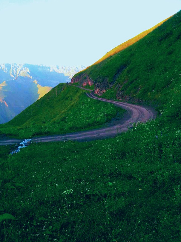 High in the mountains