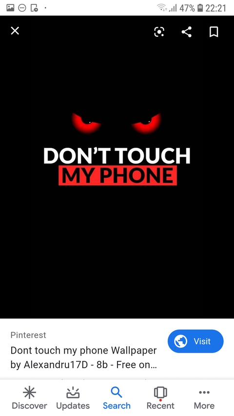 dont touch my phone