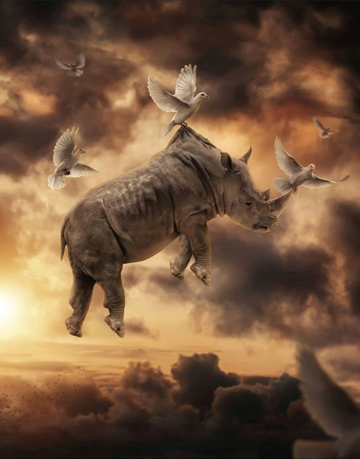 Flying rhino