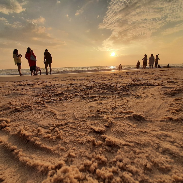 sunset at baga Beach goa