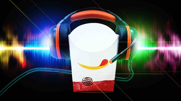 Burger King fries with Headphones
