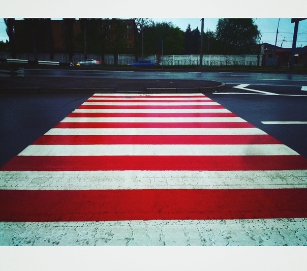crosswalk & road