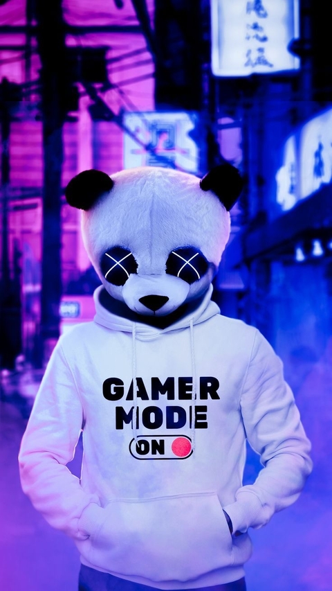 Panda mask man
