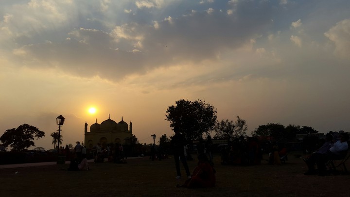 Sun sets. ...