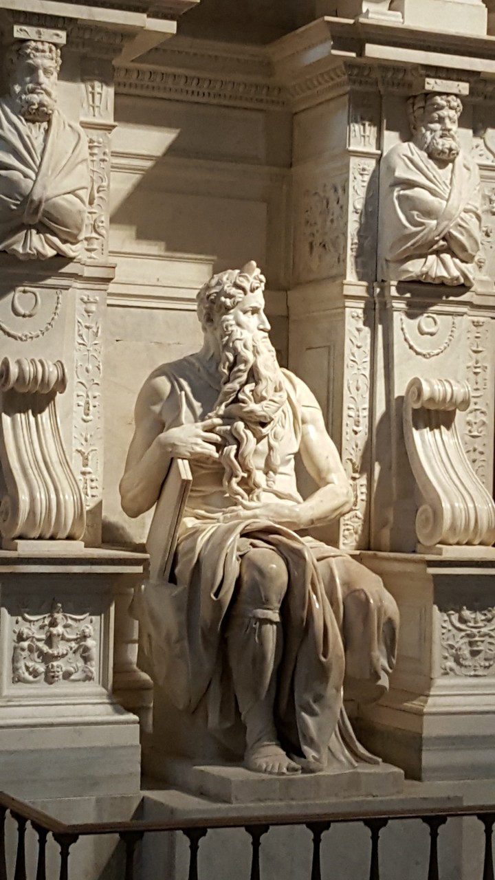 Mose, the last work of Michelangelo Buonarroti, Rome.