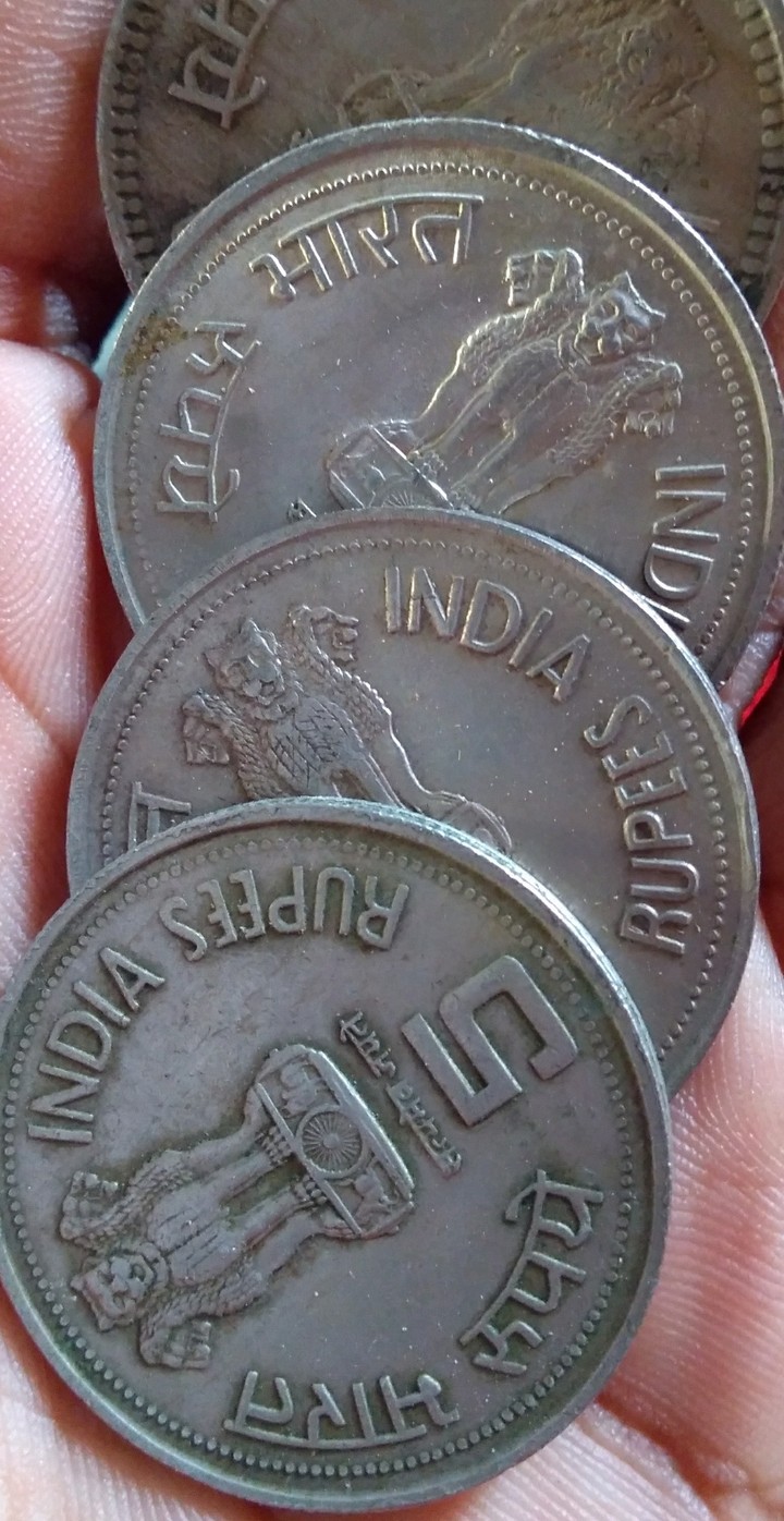 old 5 rupee coin