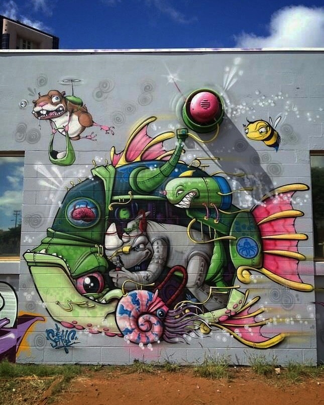 Fish graffiti