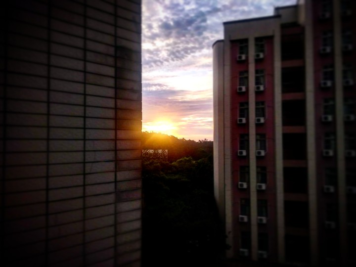 peeking ahead sunrise