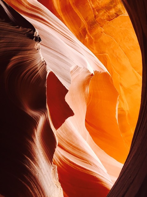 Swirling red rock