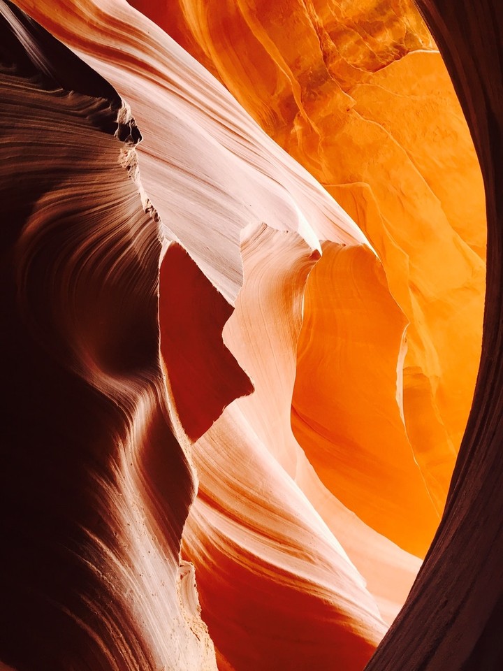 Swirling red rock
