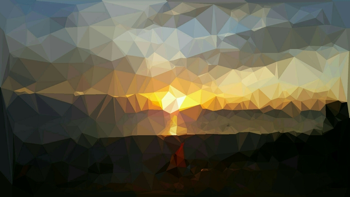 Polygon sunset