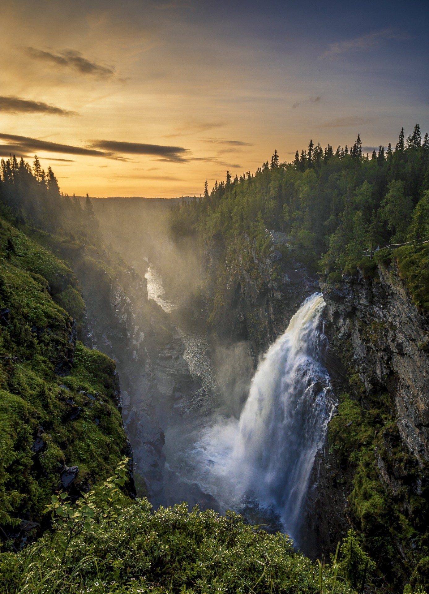 sfondi cloud, waterfall