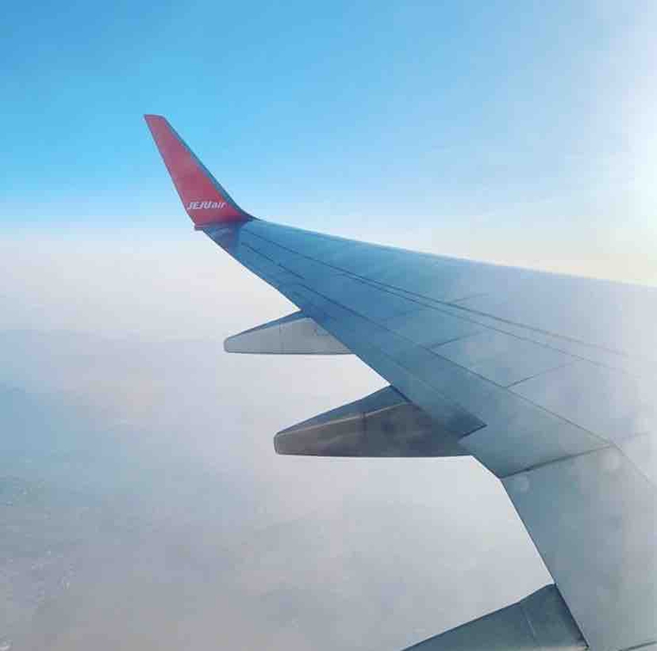 beautiful view in airplane