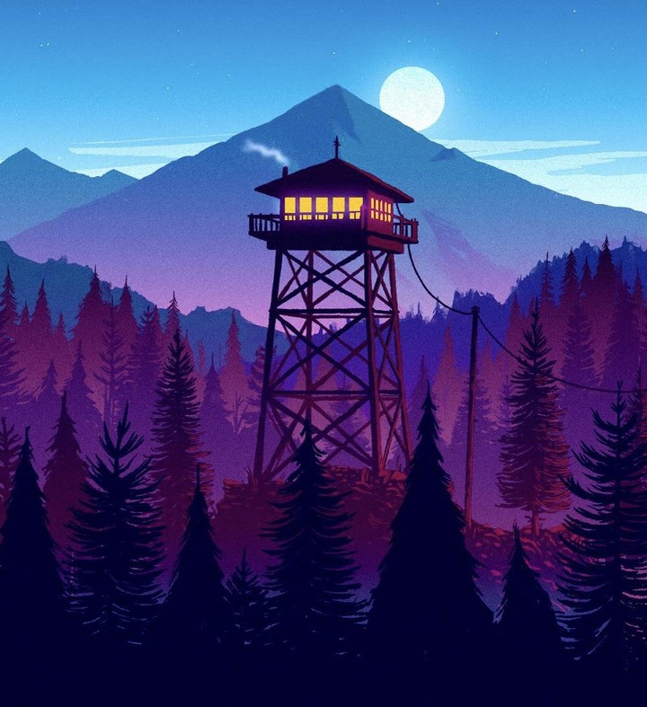 AMOLED LIGHT HOUSE WALLPAPER BLACK WITH PURPLE AND BLUE MIX