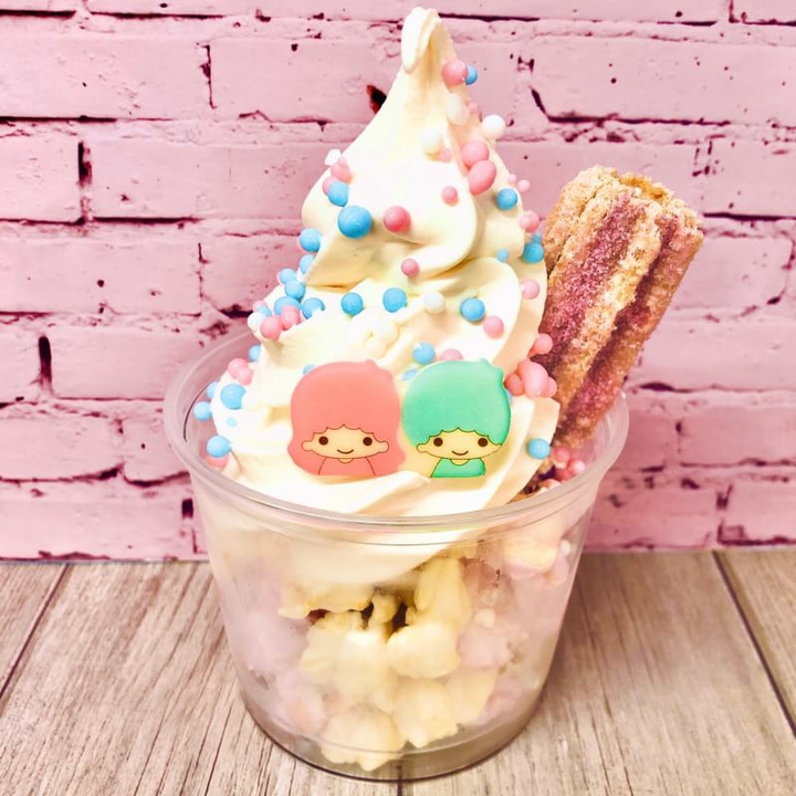 Little Twin Stars dessert sundae with churos