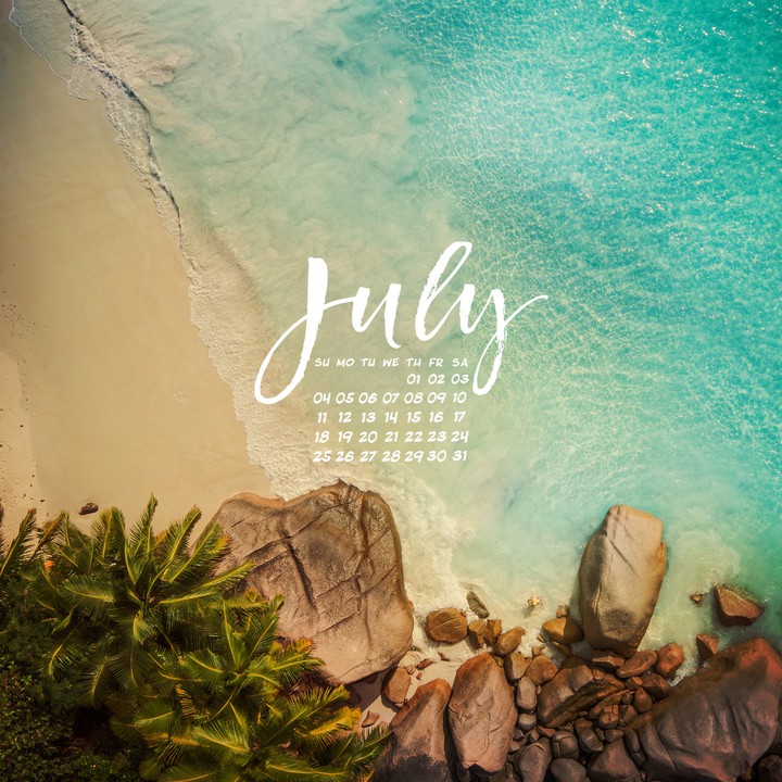 Calendar : 2021 July