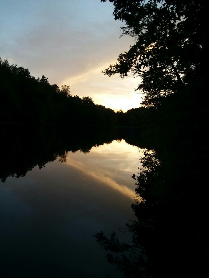 Sunset after fishing