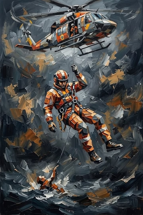 обои helicopter, rescuer