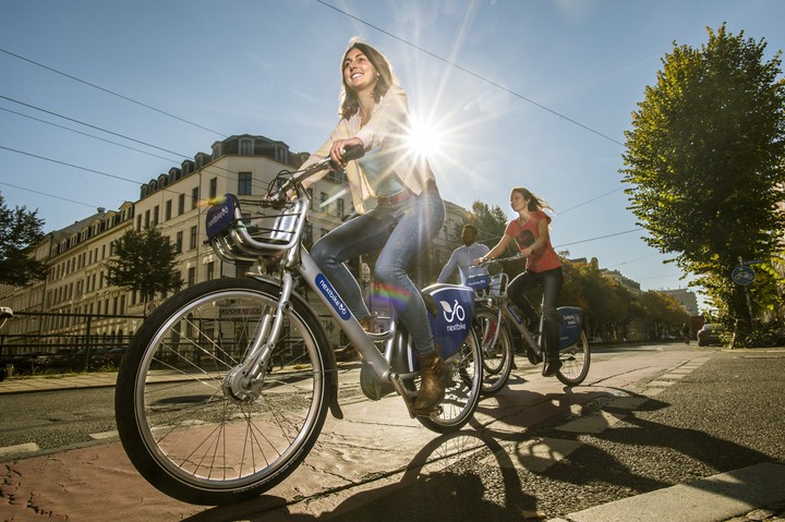 Babe Riding Bicycle