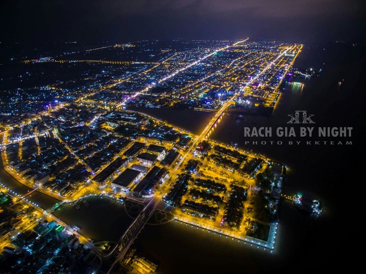 A corner of Rach Gia city, in Vietnam.