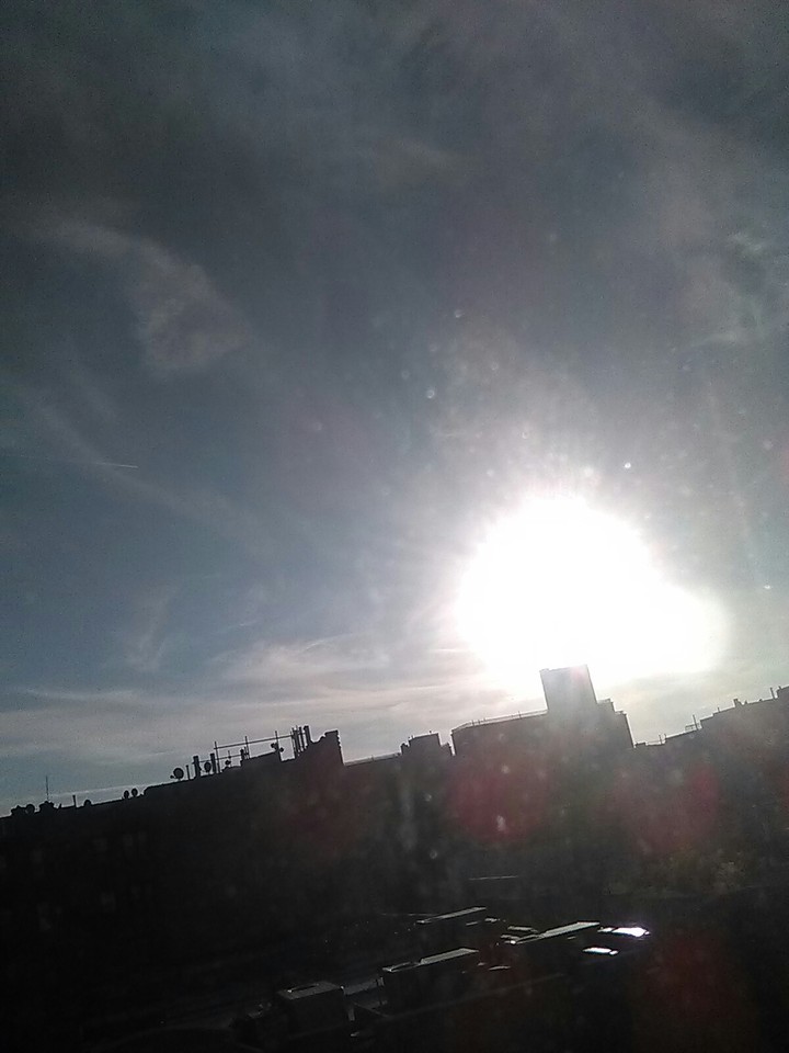 the sunny sky
