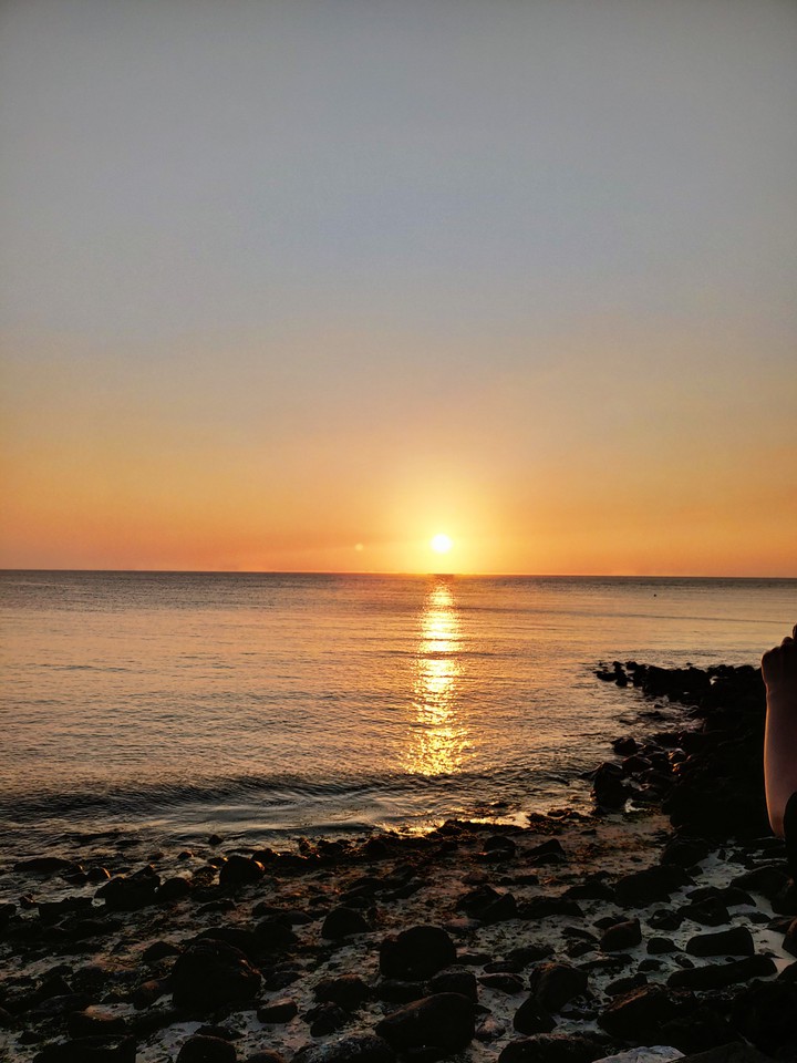 sunset at the Jeju beach