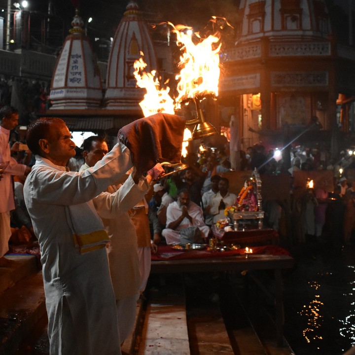 ganga arati at har ki pauri