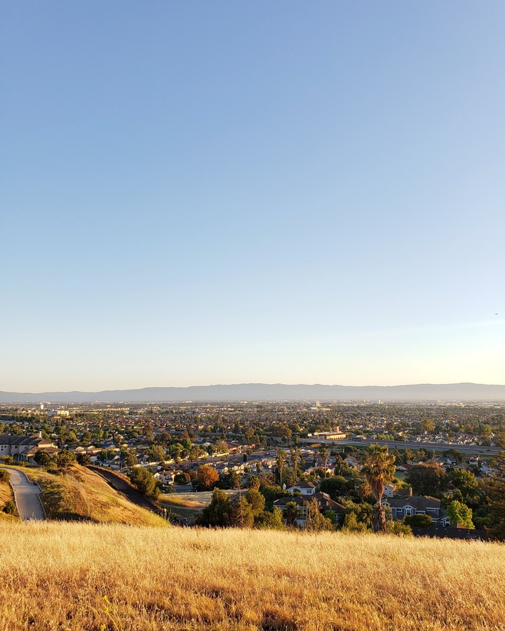 Nice city view at sunset