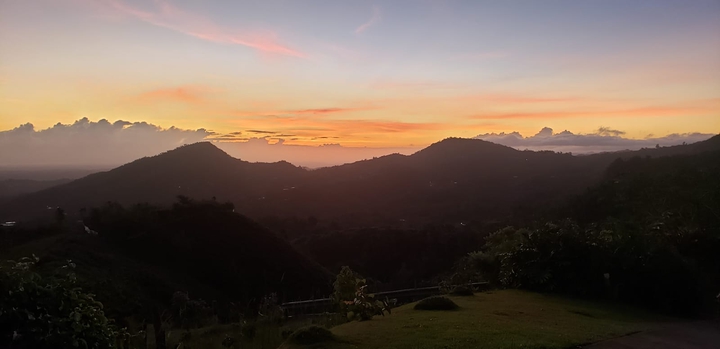 Beautiful sunset in the mountains