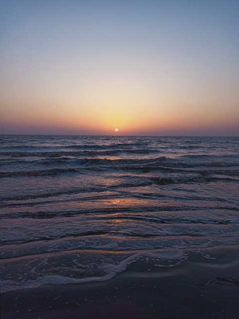 sunset on a beach