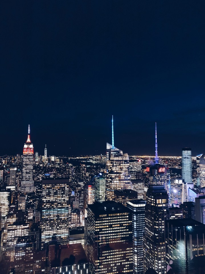 New York City skyline at night