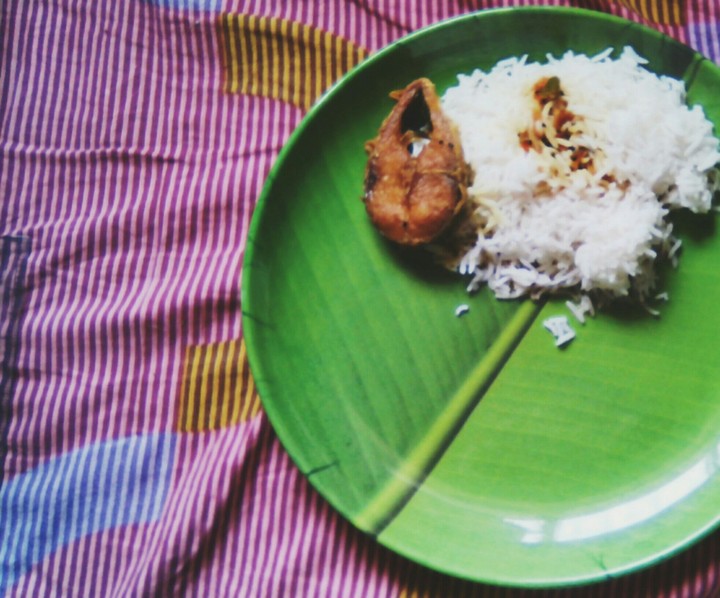 Just taking a moment to cherish the rich Bengali cuisine.