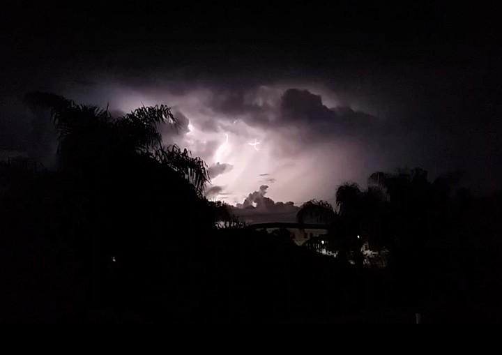 captured lightning by my house. Ft Lauderdale Fl