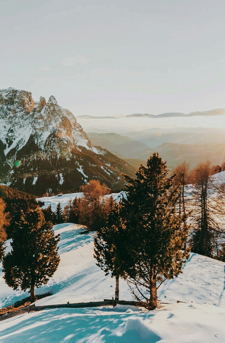snowy mountains